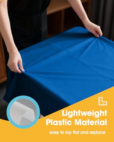 Niuara Blue Plastic Table Cloth Disposable, 4 Pack, 54 x 108 in - color: Blue, size: 54" x 108" - 4 Packs