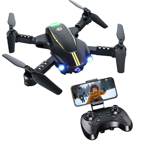 Foldable Camera Drone, 1080P FPV RC Drone for Beginners Kids & Adults - color: Black
