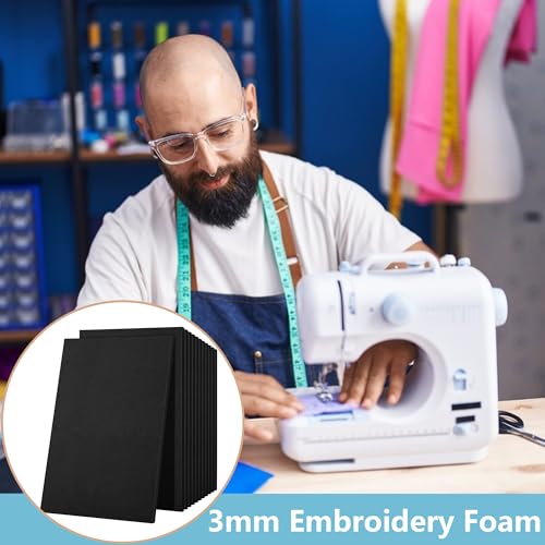 8 Pcs Embroidery Foam 3D Puff Foam, 3mm Thick EVA Foam Sheets for Crafts - color: Black - 8Pcs