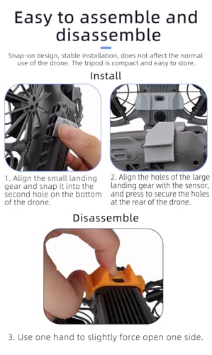 BTG Landing Gear Landing Legs Extensions for DJI NEO 2 Drone Height Extender Protector Protective Accessories (Grey) - color: Grey