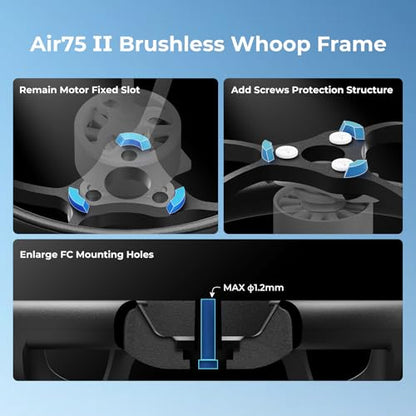 BETAFPV 2pcs Air75 II for Whoop Frame Kit 75mm for 1S FPV Racing Drone