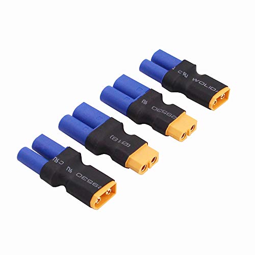 4pcs No Wires Connector: XT60 XT-60 to EC5 Male Female Connector Adapter(C154-4)
