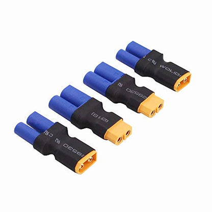 4pcs No Wires Connector: XT60 XT-60 to EC5 Male Female Connector Adapter(C154-4)