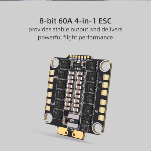HGLRC 60A V2 6S BLS 2-6S M3 4IN1 ESC, Supports DShot600/300 Digital Protocols for FPV Racing Drone
