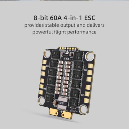 HGLRC 60A V2 6S BLS 2-6S M3 4IN1 ESC, Supports DShot600/300 Digital Protocols for FPV Racing Drone