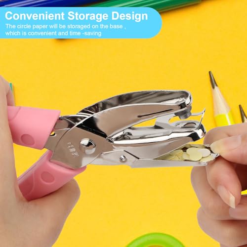 Rongon 1/4in Large Circle Shaped Hole Puncher, 2PCS Single Paper Punch - size: 2 Pcs Large Circle