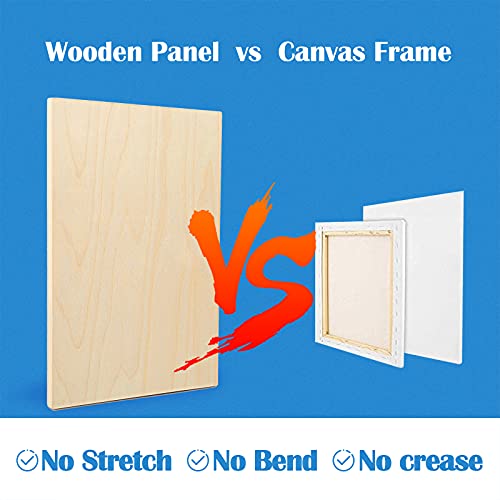 Falling in Art 2 Pack 11x17 Unfinished Birch Wood Panels Kit for Painting - size: 11*17 2-pack