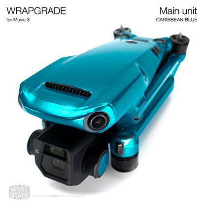 WRAPGRADE Skin Compatible with DJI Mavic 3 Pro (Caribbean Blue) - color: Caribbean Blue / Pro