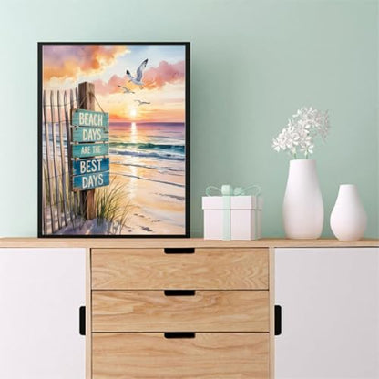 Beach Diamond Painting Kits for Adults - Sunset Diamond Art Kits for Adults - color: G9744