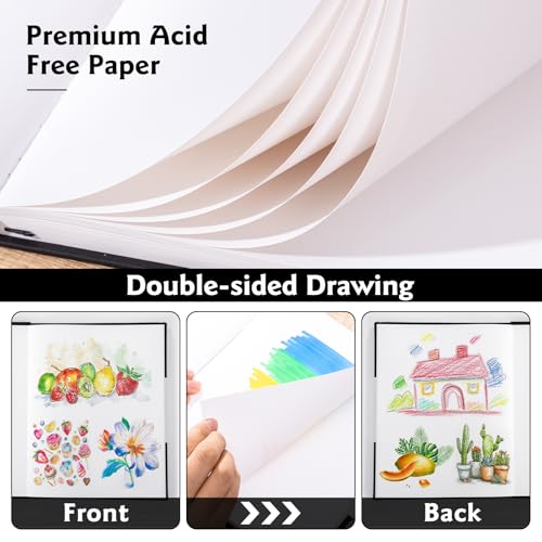 Hardcover Marker Paper Pad 9×12 in, 50 Sheets, Spiral Bound, 120gsm - size: 9×12 Inch (50 Sheets )