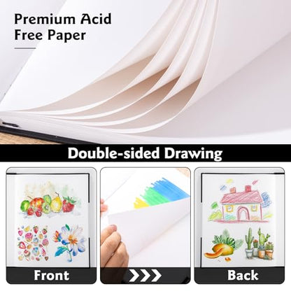 Hardcover Marker Paper Pad 9×12 in, 50 Sheets, Spiral Bound, 120gsm - size: 9×12 Inch (50 Sheets )