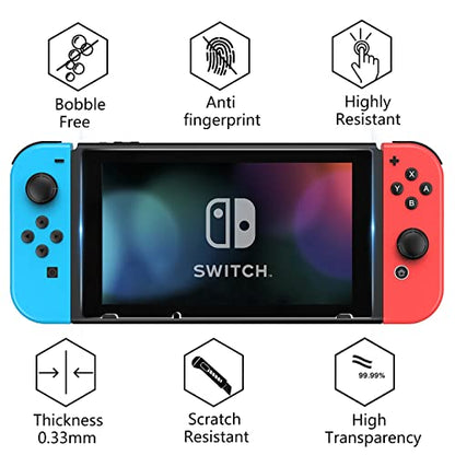 HEYSTOP Switch Accessories Bundle 12 in 1 Compatible with Nintendo Switch, Gift Kit with Carrying Case, Protective Case Cover, Screen Protector, PlayStand, Joycon Grip & More (Black)