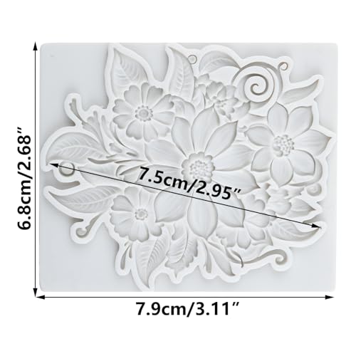 Flower Polymer Clay Mold Baroque Flower Lace Silicone Molds - color: Style H