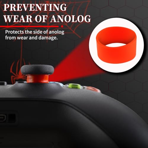 Silicone Skin Cover Sticker x 1 & Extender Grips x 2 for Xbox Series/One Controller Spider Net - color: 2