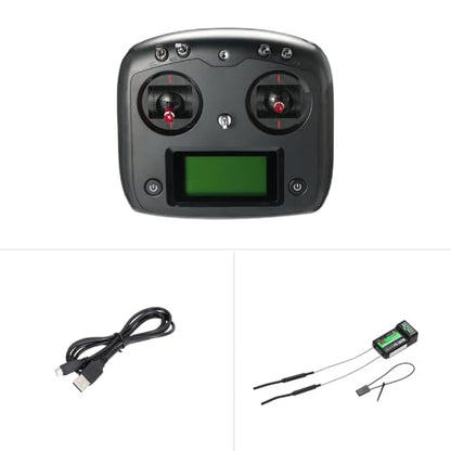 GoolRC Flysky FS-i6s 2.4G 10CH AFHDS 2A RC Transmitter with FS-iA6B Receiver for RC Drone Airplane Multicopter Helicopter (Black) - color: Black