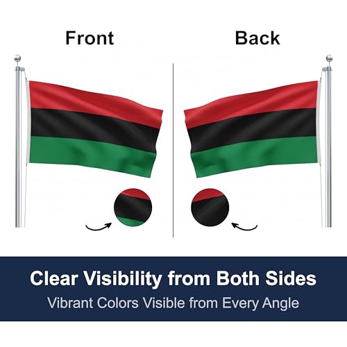 SSK® Black Power - African American Outdoor Flag - Black Lives Matter Banner - Large 3' x 5', Weather-Resistant Polyester - color: Black Power African American