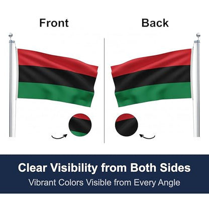 SSK® Black Power - African American Outdoor Flag - Black Lives Matter Banner - Large 3' x 5', Weather-Resistant Polyester - color: Black Power African American