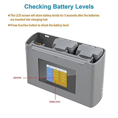 LCD Two-Way Battery Charger Hub for DJI Mini 4K,2,2 SE Drone