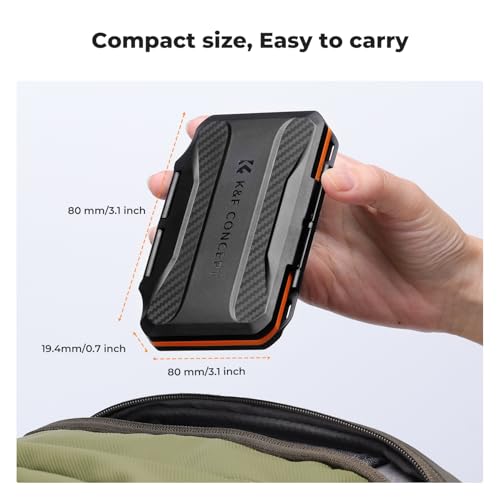 K&F CONCEPT 24 Slots Memory Card Case, Water-Resistant Shockproof - size: For 12 SD+12 CF