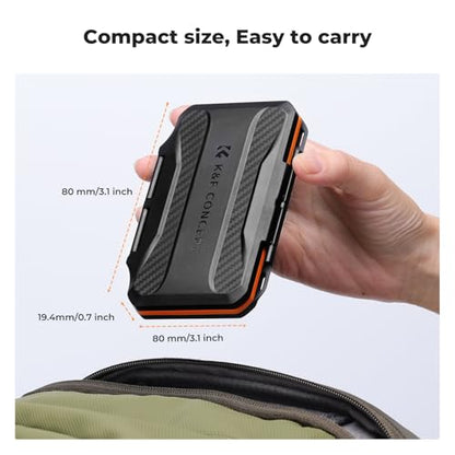 K&F CONCEPT 24 Slots Memory Card Case, Water-Resistant Shockproof - size: For 12 SD+12 CF
