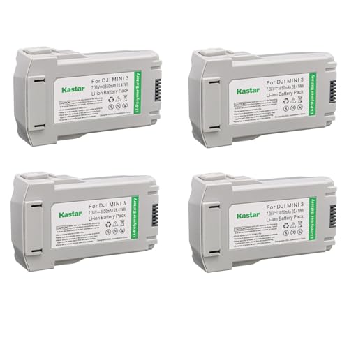 Kastar 4-Pack Battery Plus 7.38V 3850mAh 28.41Wh Replacement for DJI Intelligent Flight Mini 3 Drone, Mini 3 Pro Drone, Mini 4 Pro Camera Drone - size: 4-PACK