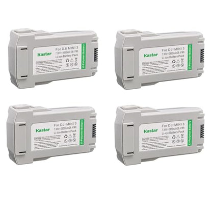 Kastar 4-Pack Battery Plus 7.38V 3850mAh 28.41Wh Replacement for DJI Intelligent Flight Mini 3 Drone, Mini 3 Pro Drone, Mini 4 Pro Camera Drone - size: 4-PACK