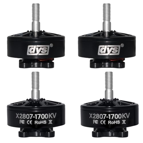 DYS 4pcs X2807 1300KV 1700KV FPV Brushless Motor,6S Drone Motor for 7,8Inch FPV Drone Frame Racing Quadcopter Motor Multirotor Drone Motors (X2807 1700KV 4PCS)