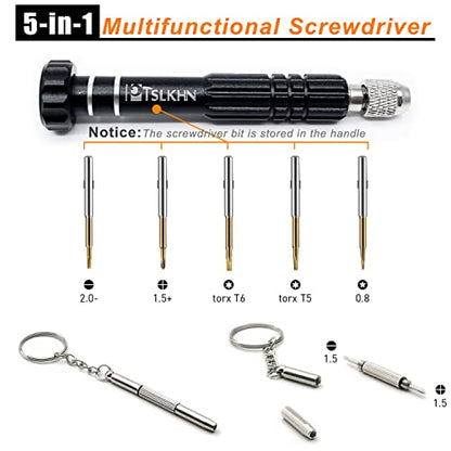 PTSLKHN Magnetic Screwdriver Kit, Black 5-in-1 Multifunctional Screwdriver - color: Black