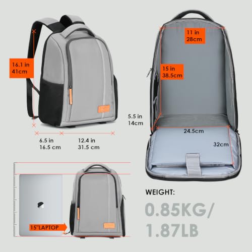 TARION Camera Backpack for Photographers Compact 15L, TB04 Grey - color: Grey