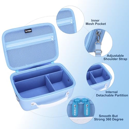 L LTGEM Hard Camera Case Compatible with Canon EOS Rebel T7, R50, R6 Mark II, R100, DSLR SLR Cameras, Lenses, and Tripods, Camera Travel Bag, Featuring 4 Dividers and a Shoulder Strap, Blue - color: Blue