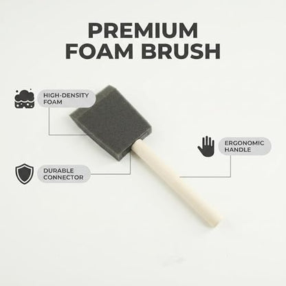 Poly Foam Brushes 2inch 48pcs, High Density Foam Paint Brush - size: 2inch 48pcs
