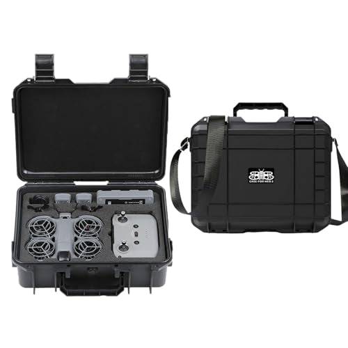 Neo 2 Hard Case, Waterproof Travel Carrying Case Storage Shoulder Bag for DJI Neo 2 Fly More Combo, RC-N3 Remote Controller and Accessories