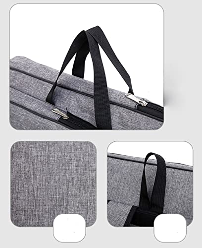 A3 Art Portfolio Carry Case Bag Drawboard Storage Portable Shoulder Tote - color: Grey