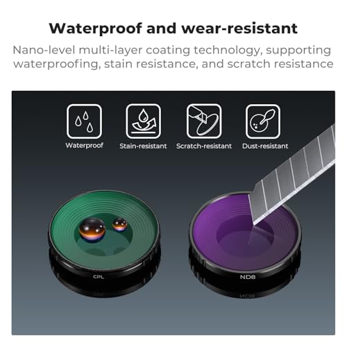 K&F CONCEPT ND CPL Filter Set for DJI Osmo Nano Vlogging Camera - style: ND8+ND16+ND32+CPL