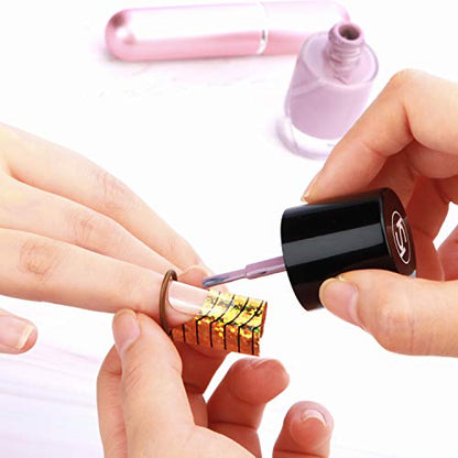Blulu 20 Pcs Nail Extension Forms, Reusable UV Gel Guides, Gold, Silver - color: Gold, Silver