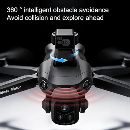 V918 GPS Drone with 8K Camera for Adults, RC Drones with 5 inch HD Screen - color: Gloss Black