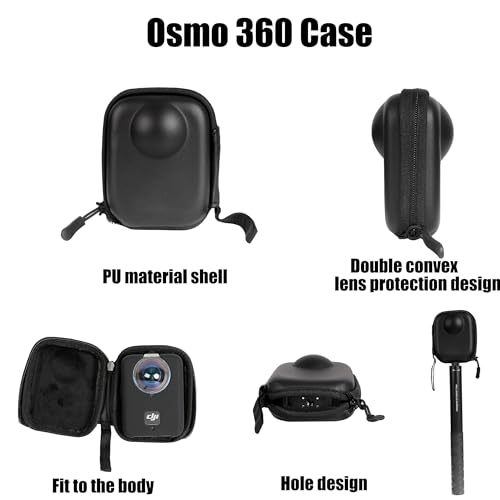 PellKing Lens Guards for DJI Osmo 360,Lens Protector with Camera Case and Screen Protector Accessories Kit for DJI Osmo 360 Panorama Camera