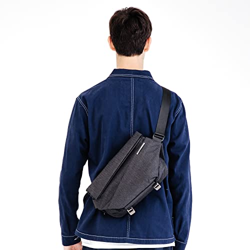 NIID R1 EDC Sling Bag for Men: 5L-6L Expandable Capacity - color: Meteorite Black