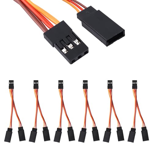 6pcs Servo Y Splitter Cable, 3.94 Inch/10cm 1 Female to 2 Male - style: Style 1