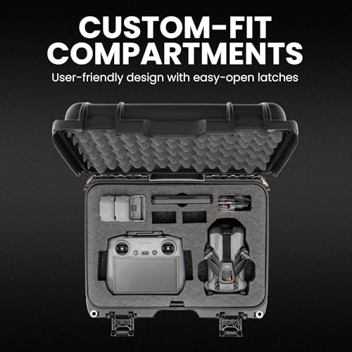 NANUK 915 DJI™ Mini 5 Pro Fly More Combo Plus - Waterproof Hard Case with Drone Foam Insert, Crushproof, Portable Travel Case, Made in Canada - Black (15.8" x 12.1" x 6.8") - color: Black