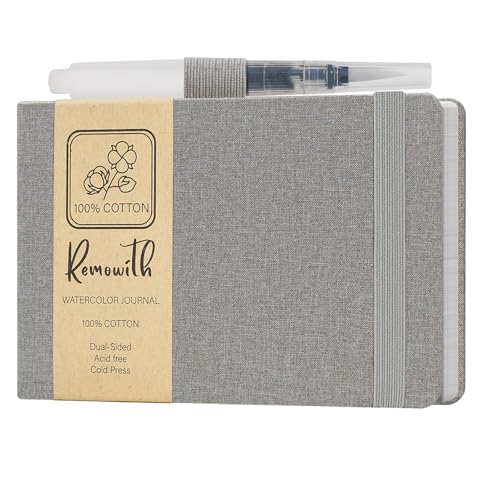 Watercolor Journal Sketchbook 3.5x5.5 24 Sheets Gray - color: Gray, size: 3.5x 5.5 Inch