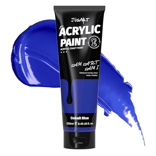 JusArt Acrylic Paint Blue Tubes 250ml (8.45 oz) - color: Blue