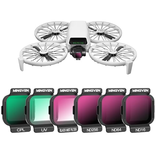 ND Filters for DJl Flip Fly More Combo RC 2, 6 Pack - Black Diffusion 1/4, CPL, UV, ND16, ND64, ND256, ND Filter Set Compatible with Flip Drone Lens Accessories - style: 6 Pack