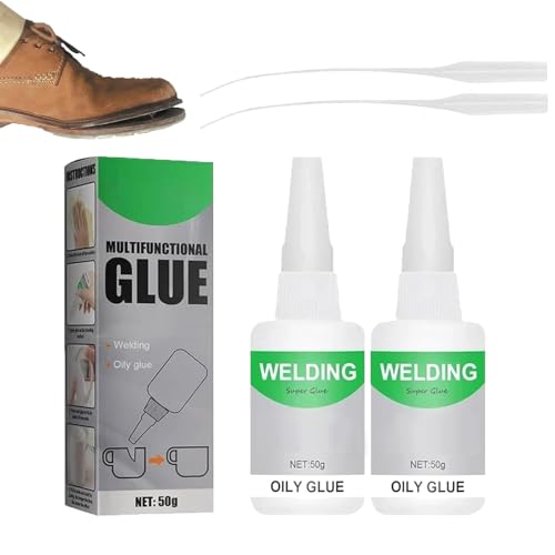 2PCS Welding High-Strength Oily Glue Universal Super Glue for Metal, Plastic, Wood, Ceramics, Leather, Glass