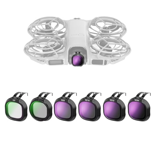 NEEWER UV + CPL + ND Filter Set Compatible with DJI NEO 2 Only, 6 Pack Snap On Drone Camera Lens Accessories Kit Neutral Density (ND8/16/32/64) Circular Polarizing Filter Polarizer, FL-N71 - size: Neo2, style: 6 Pack ND+CPL+UV