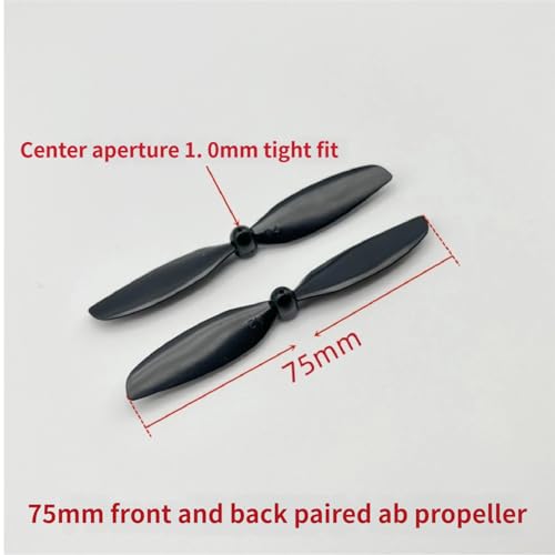 4pcs AB Propeller Blades 45-75mm Mini Drone Propellers, Compatible with Drones, Gliders, and Foam Aircraft (75mm) - style: 75mm
