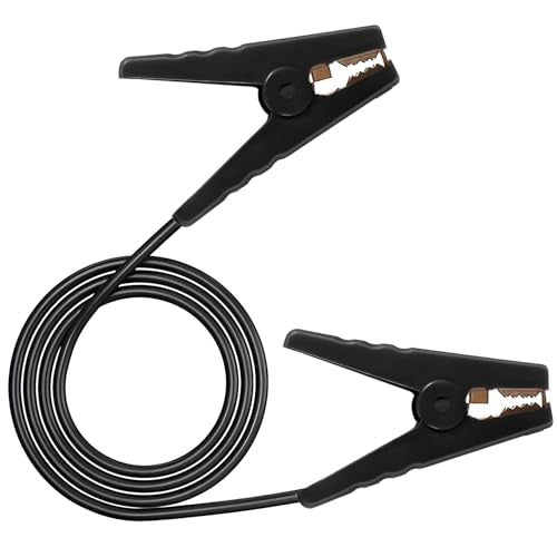 Farm Electric Fence Jump Leads with Crocodile Clip Connect Energizer and Fencing System Wire (2Clip+1wire) - size: Black-2Clip-1Wire