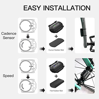 CYCPLUS Cycling Speed & Cadence Sensor, Bluetooth & ANT+, IP67 Waterproof - style: One