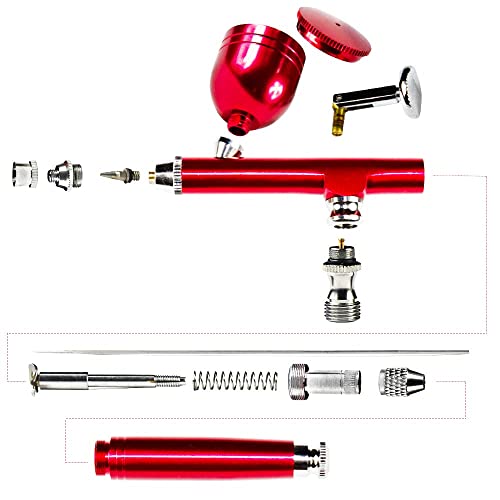 HUBEST 0.3mm Dual-Action Airbrush Spray Gun,with 7cc Cup for Model & Makeup