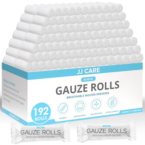 Gauze Rolls - 192 Individually Wrapped Rolls - 4 inches x 4.1 Yards - Bandage Gauze Rolls